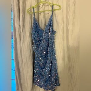 Lucy in the Sky Kielle Velvet Iridescent Sequin Bodycon Dress